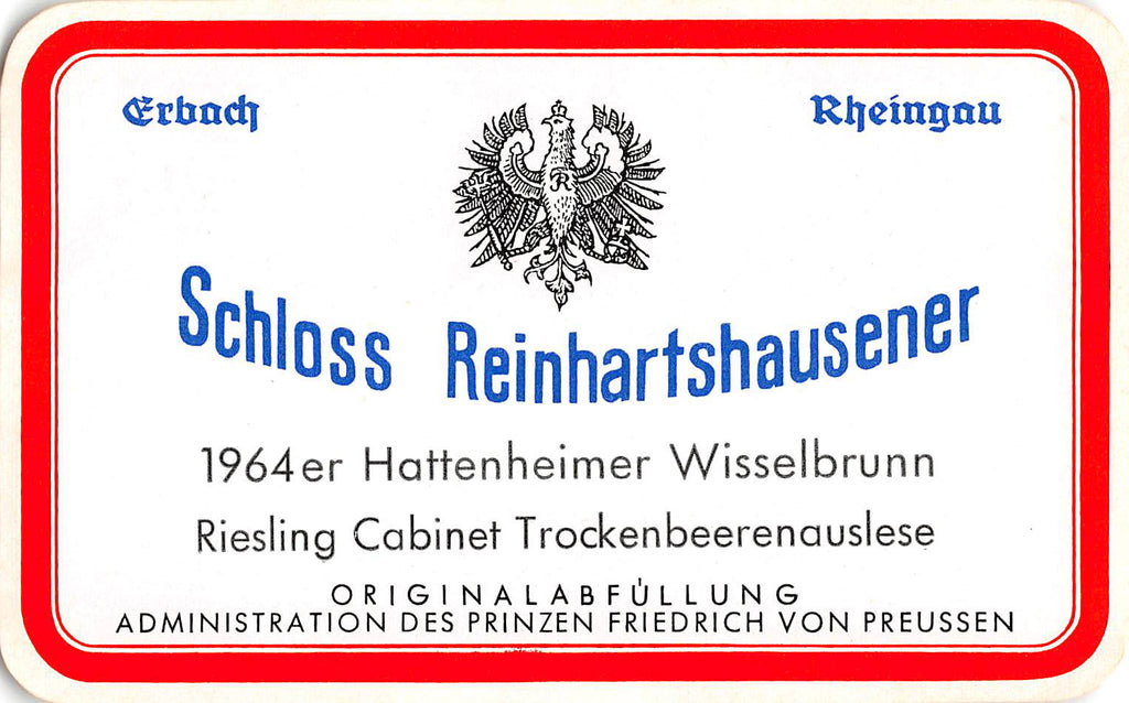Schloss Reinhartshausen 1964 Hattenheim Wisselbrunnen Riesling Trockenbeerenauslese (0,7l)
