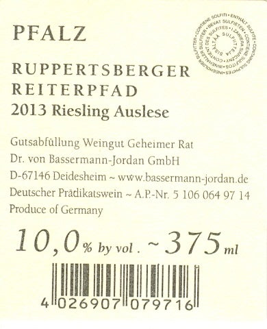 Bassermann-Jordan 2013 Ruppertsberger Reiterpfad Riesling Auslese (0,375l)